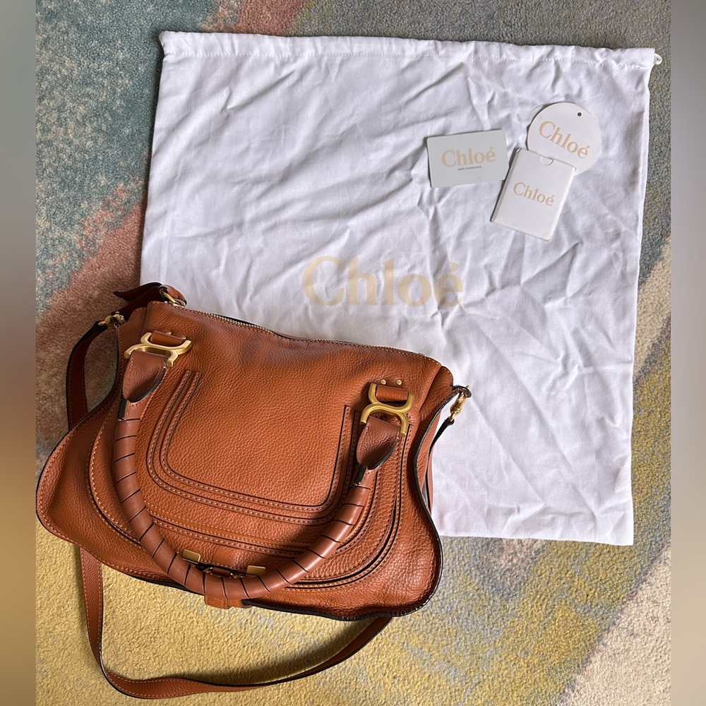 Chloe Medium Satchel in Tan